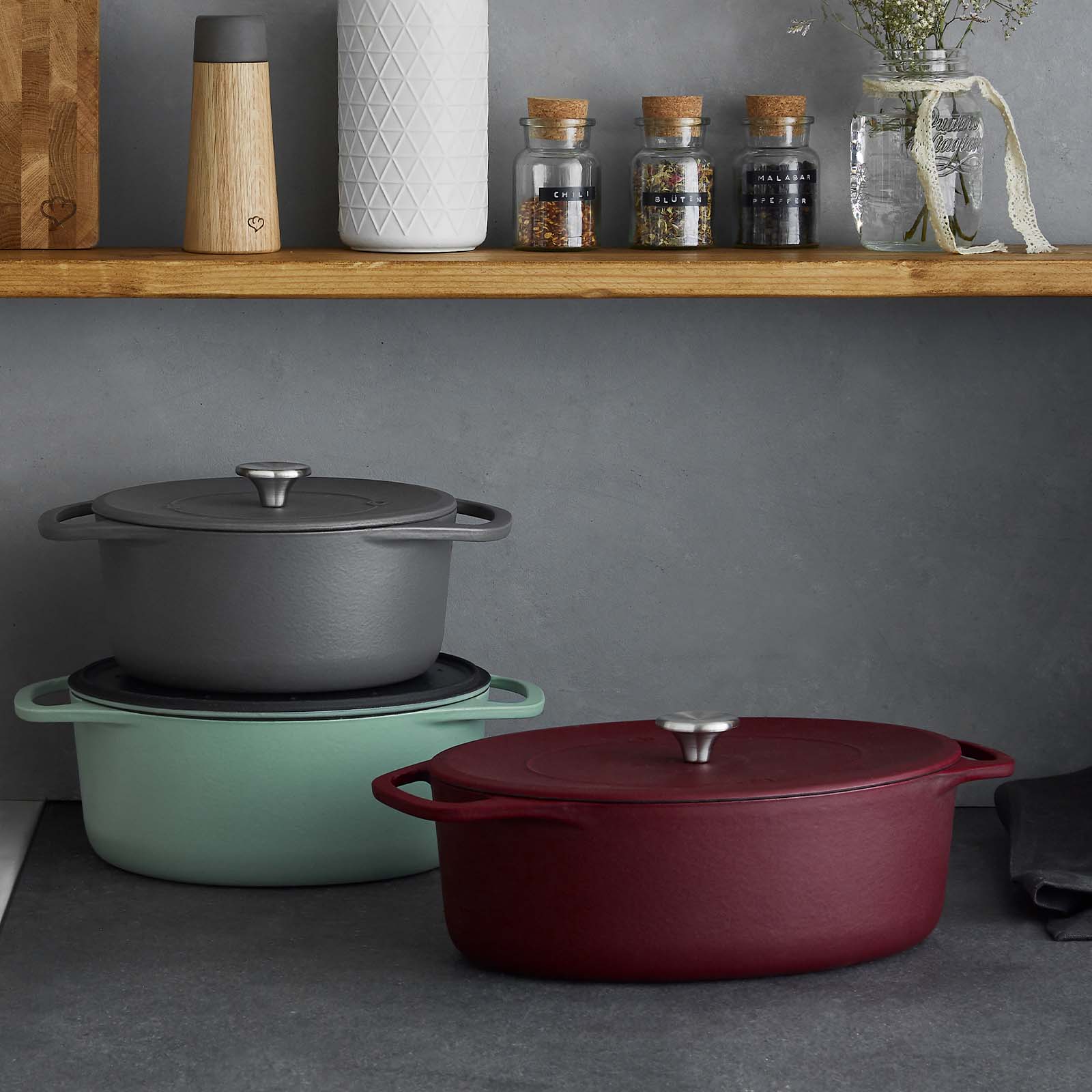 Cocotte Gusseisen oval 33 cm, für alle Herdarten inkl. Induktion - 6,5 Liter - Image 11