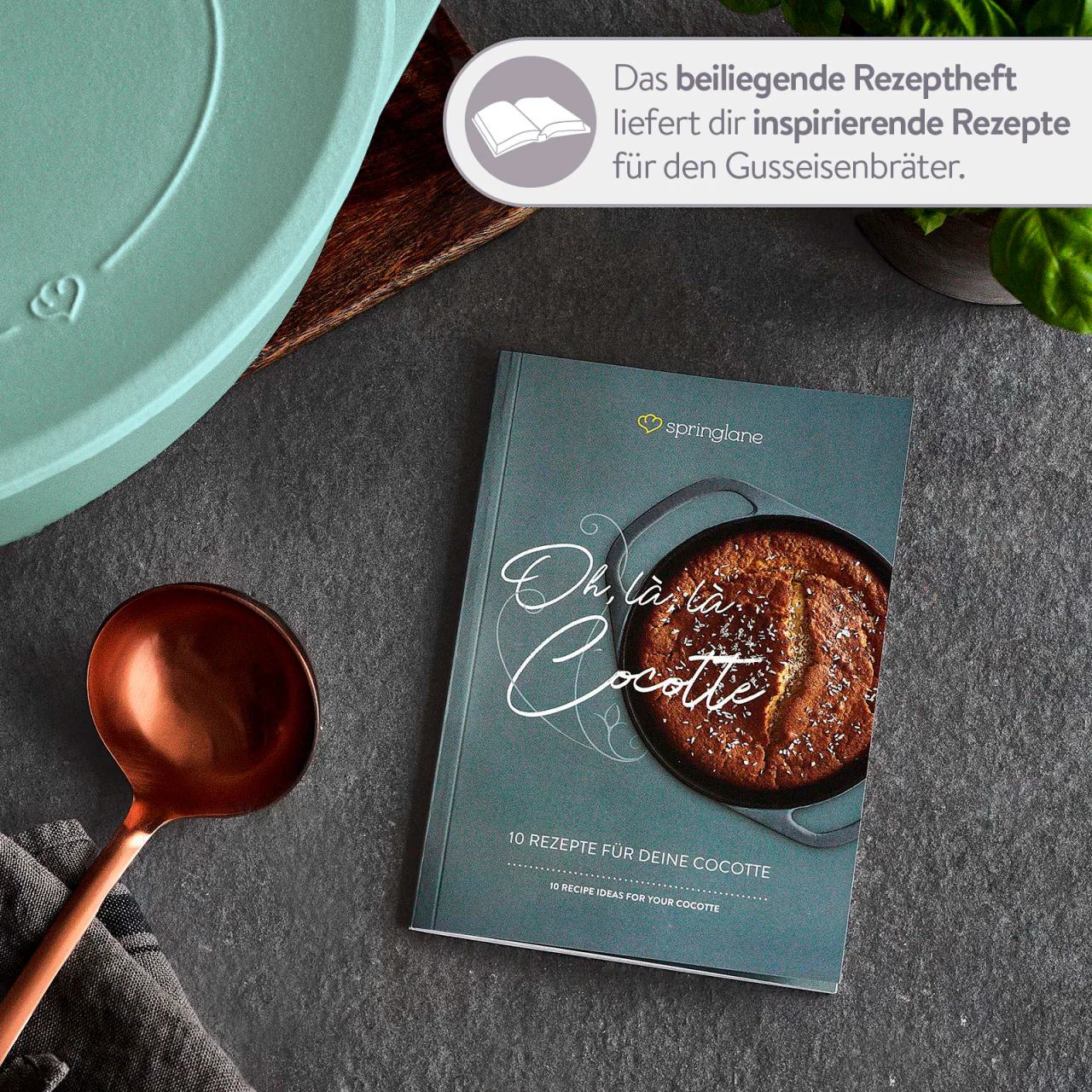 Cocotte Gusseisen oval 33 cm, für alle Herdarten inkl. Induktion - 6,5 Liter - Image 8