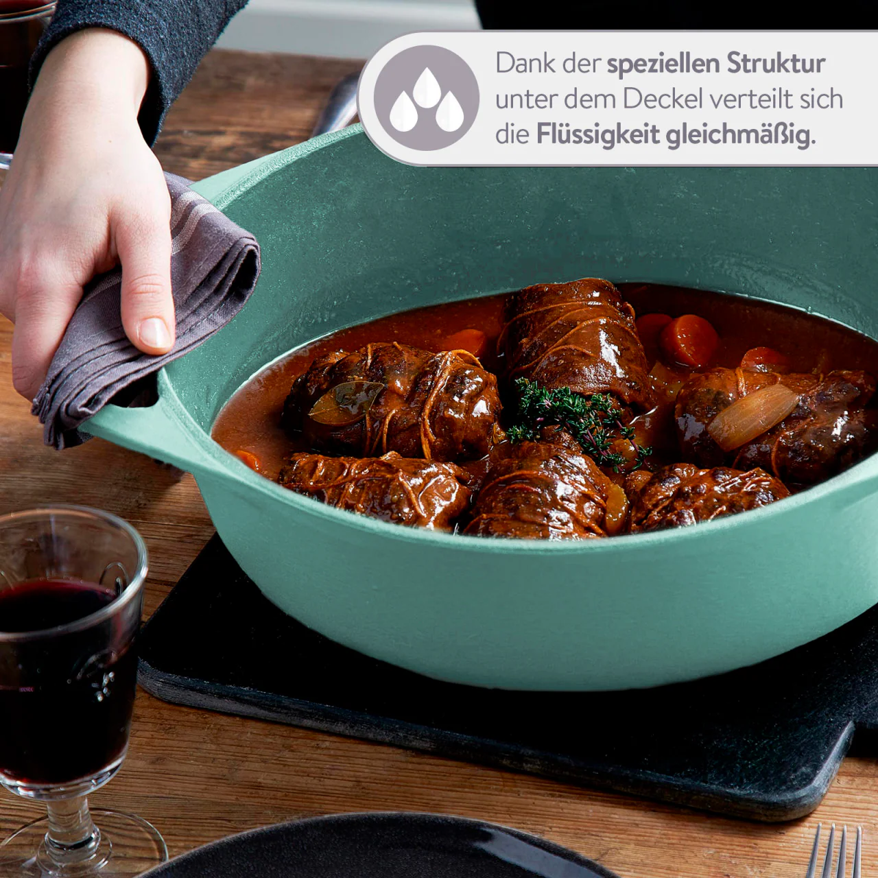 Cocotte Gusseisen oval 33 cm, für alle Herdarten inkl. Induktion - 6,5 Liter - Image 9