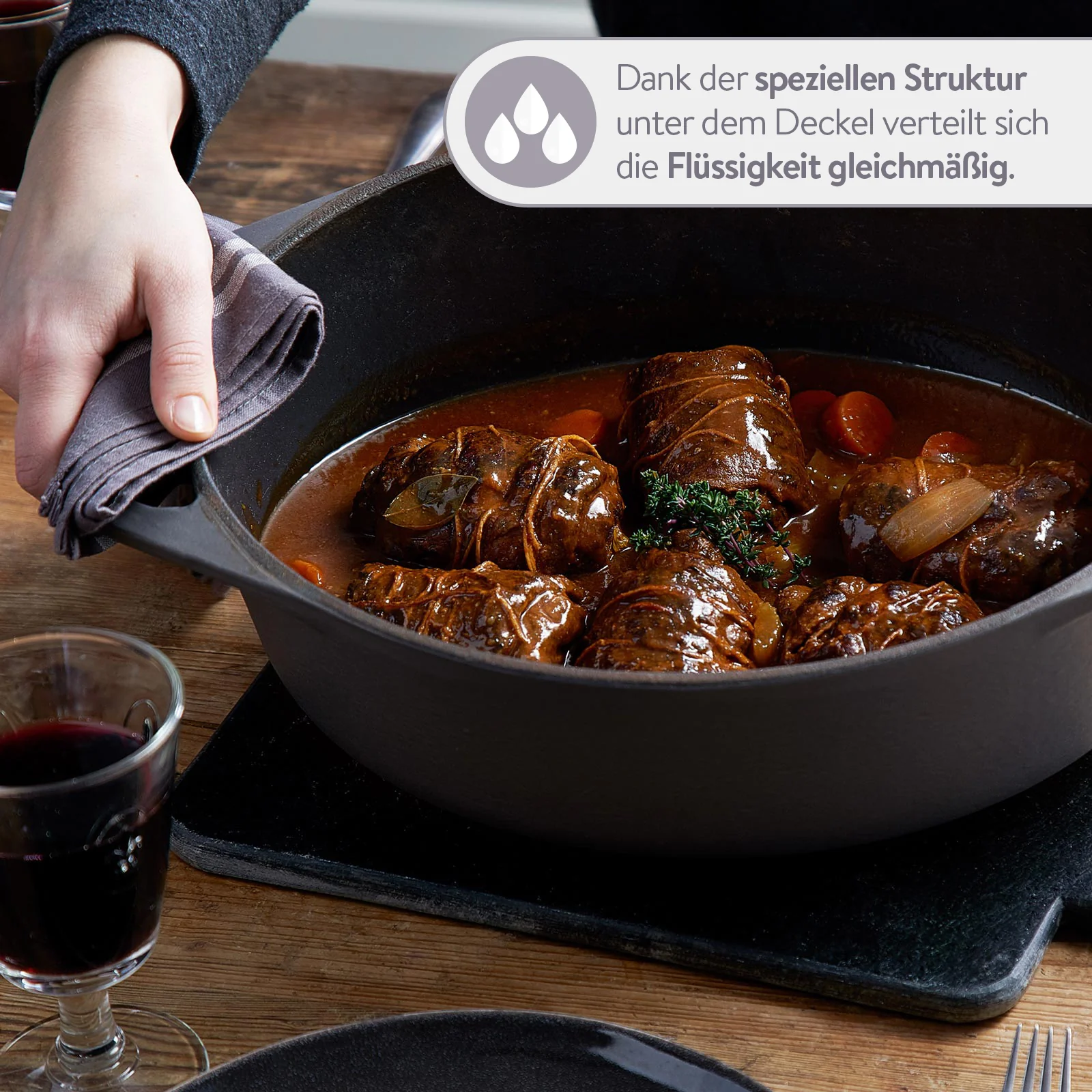 Cocotte rund 24 cm, für alle Herdarten inkl. Induktion - 4 Liter - Image 10