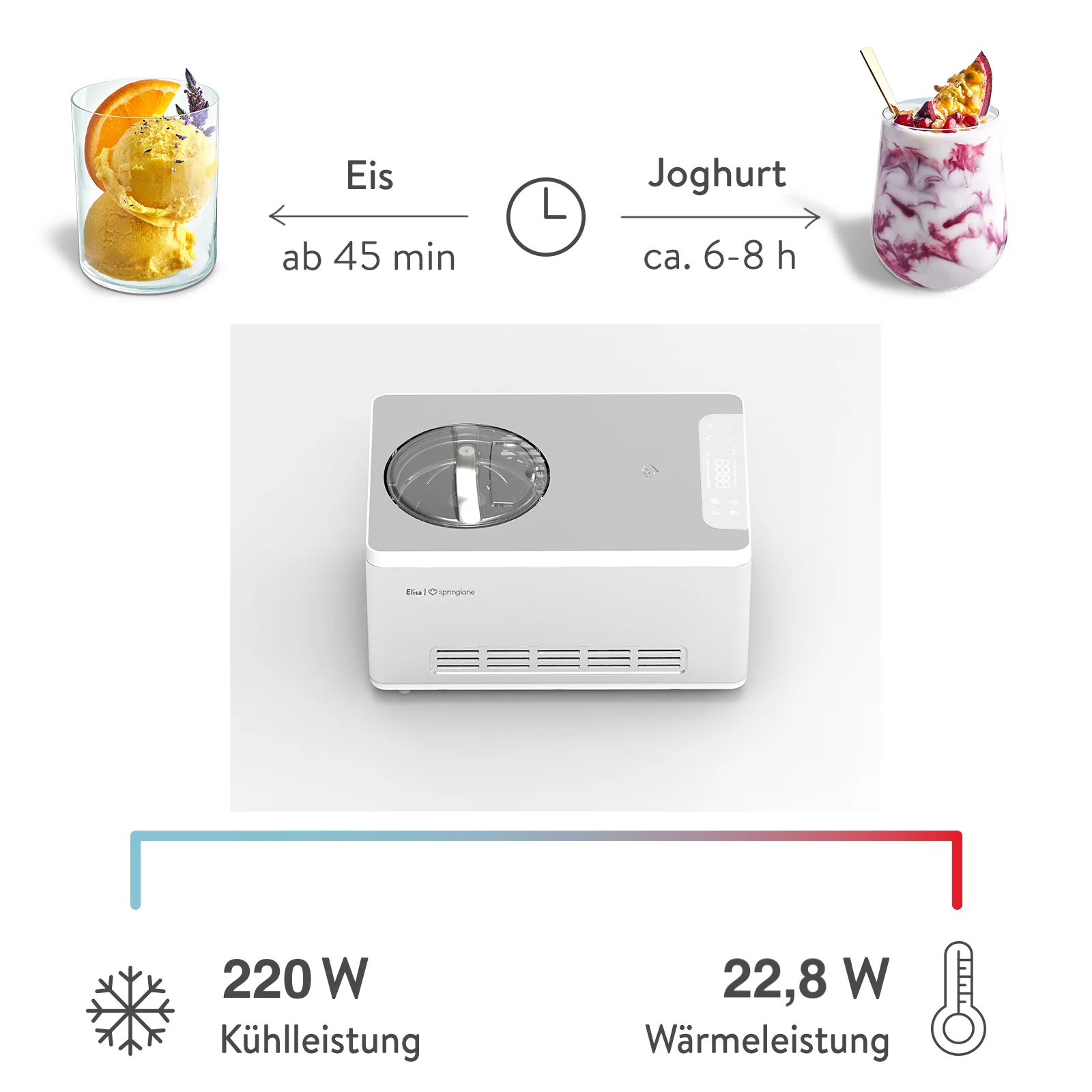 Eismaschine Elisa 2,0 Liter - Anthrazit oder Silber - Image 15