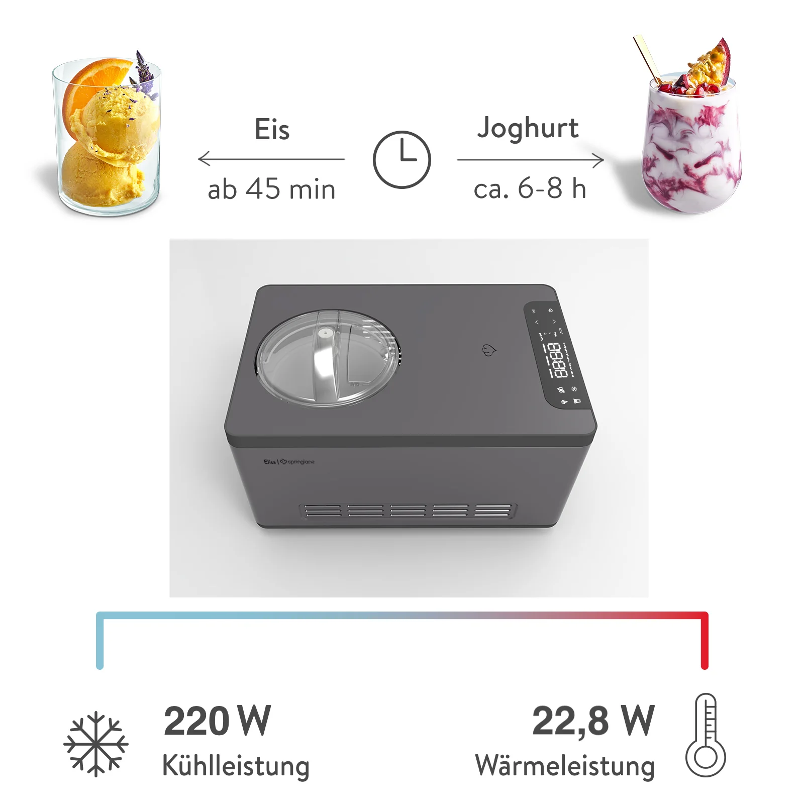 Eismaschine Elisa 2,0 Liter - Anthrazit oder Silber - Image 7