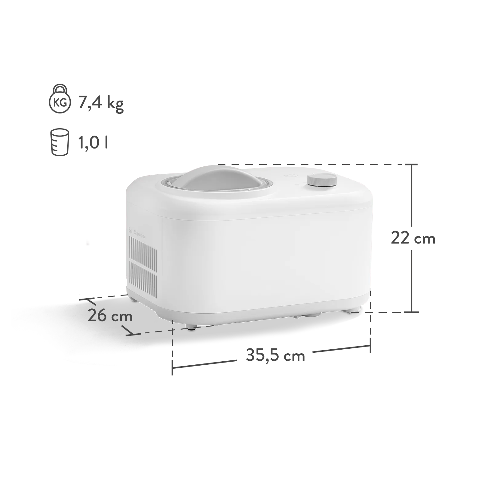 Eismaschine Eni 1,0 Liter - Weiß - Image 5