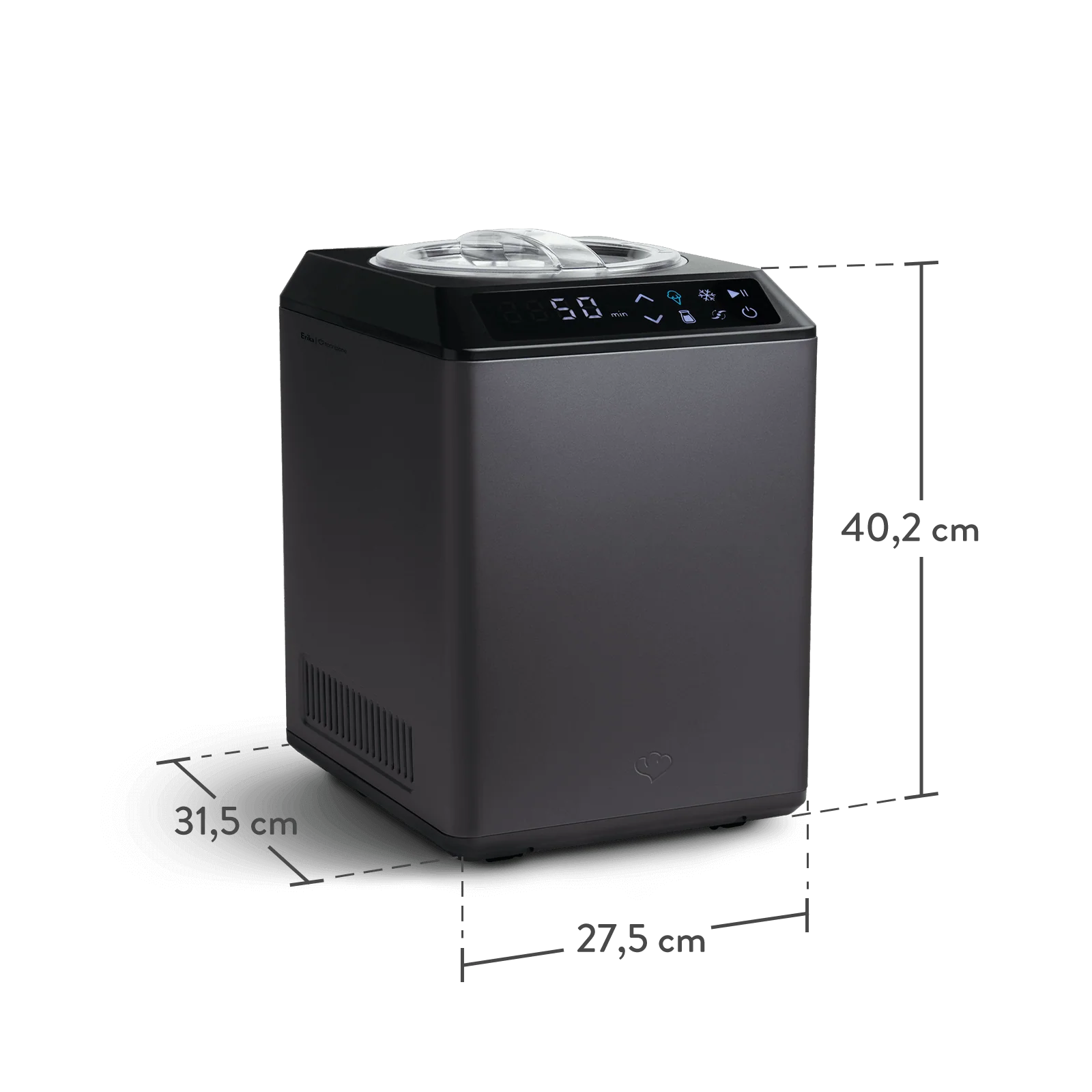2-in-1 Eismaschine und Joghurtbereiter Erika 2,5 Liter - Schwarz - Image 8
