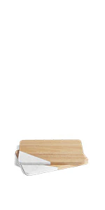 Frühstücksbrettchen 2er-Set - Kautschukholz & Marmor - 28 x 18 x 1,5 cm - Image 8