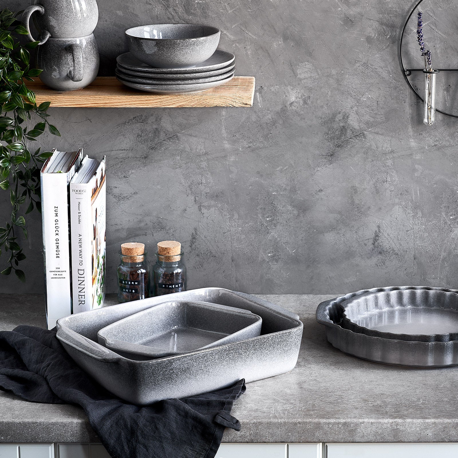 Keramik Tarteform Misty Cliff - Grau - Image 7