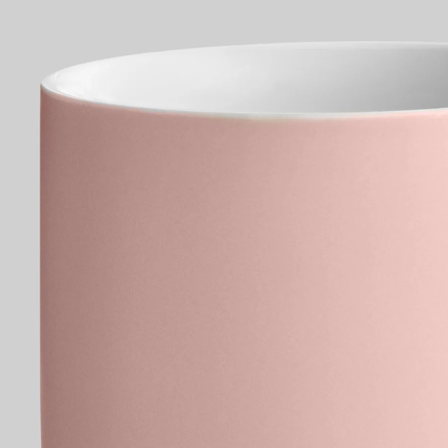 Keramik Vorratsdosen Sweet Scandi mit Holzdeckel - 10,1 x 18,3 cm - Rosa/Braun - Image 6