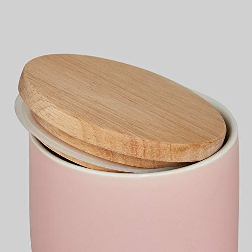Keramik Vorratsdosen mit Holzdeckel Sweet Scandi - (10x9cm) - Image 3