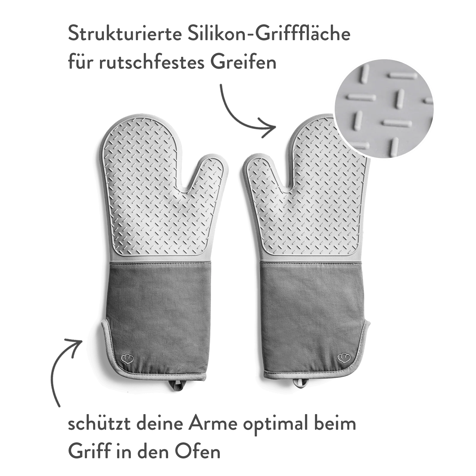 Ofenhandschuhe-Set 2-tlg. Grau oder Mint - Image 4