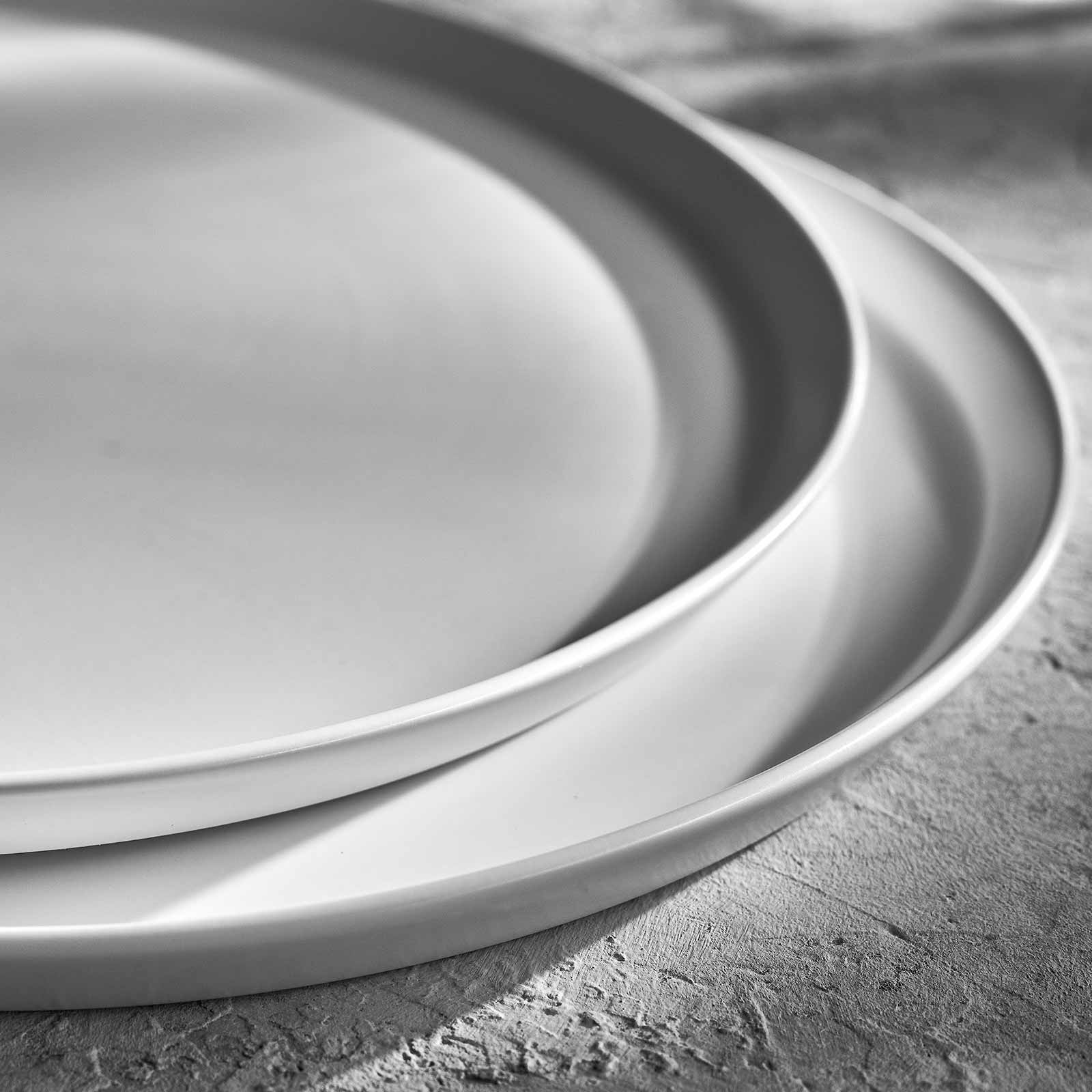 Sweet Scandi 2er Sets Pizzateller à 33cm aus New Bone Keramik - Weiß, Anthrazit oder Mint - Image 4