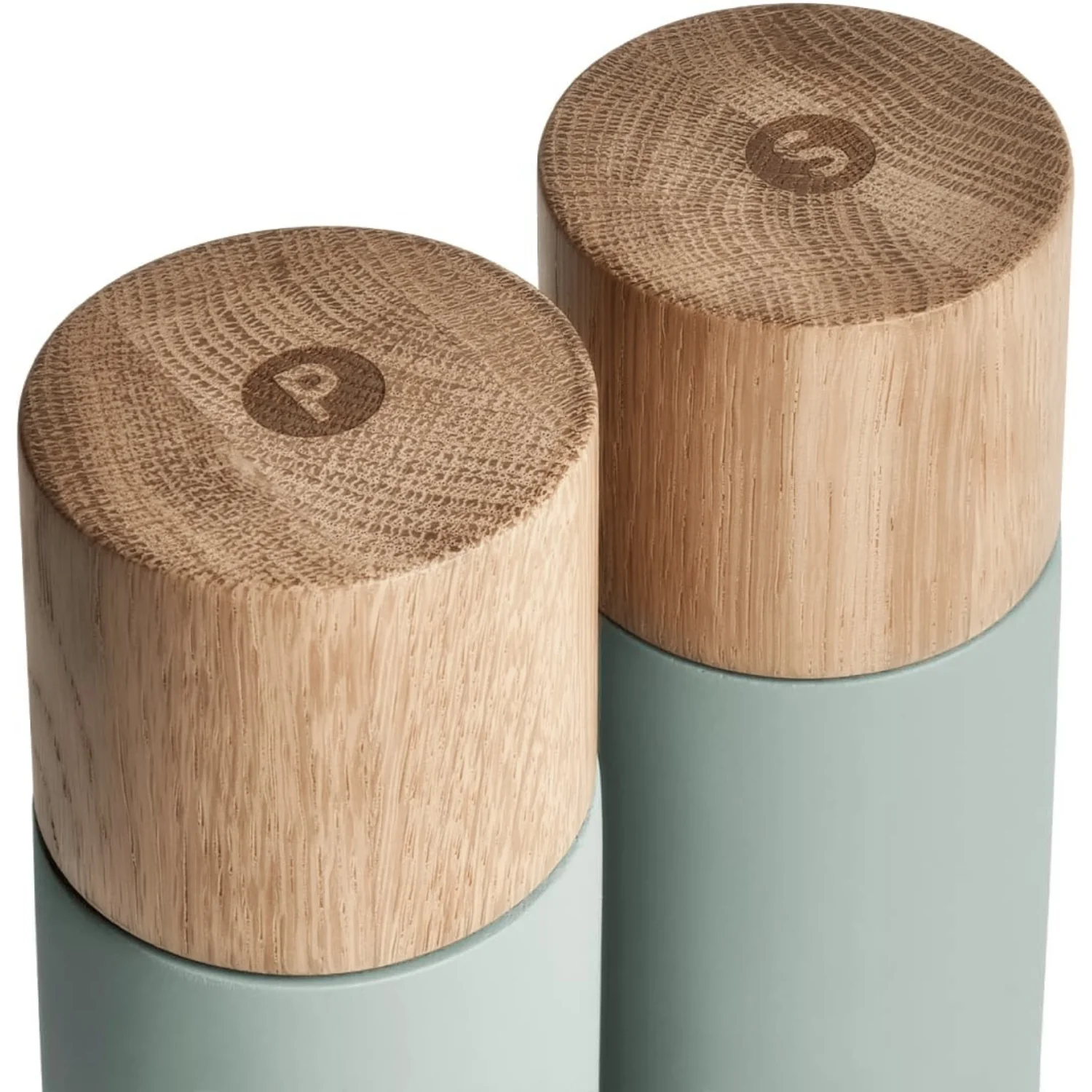 Salz & Pfeffermühlen-Set 2-tlg. aus Buchenholz und Beton - Braun/Mint - Image 6