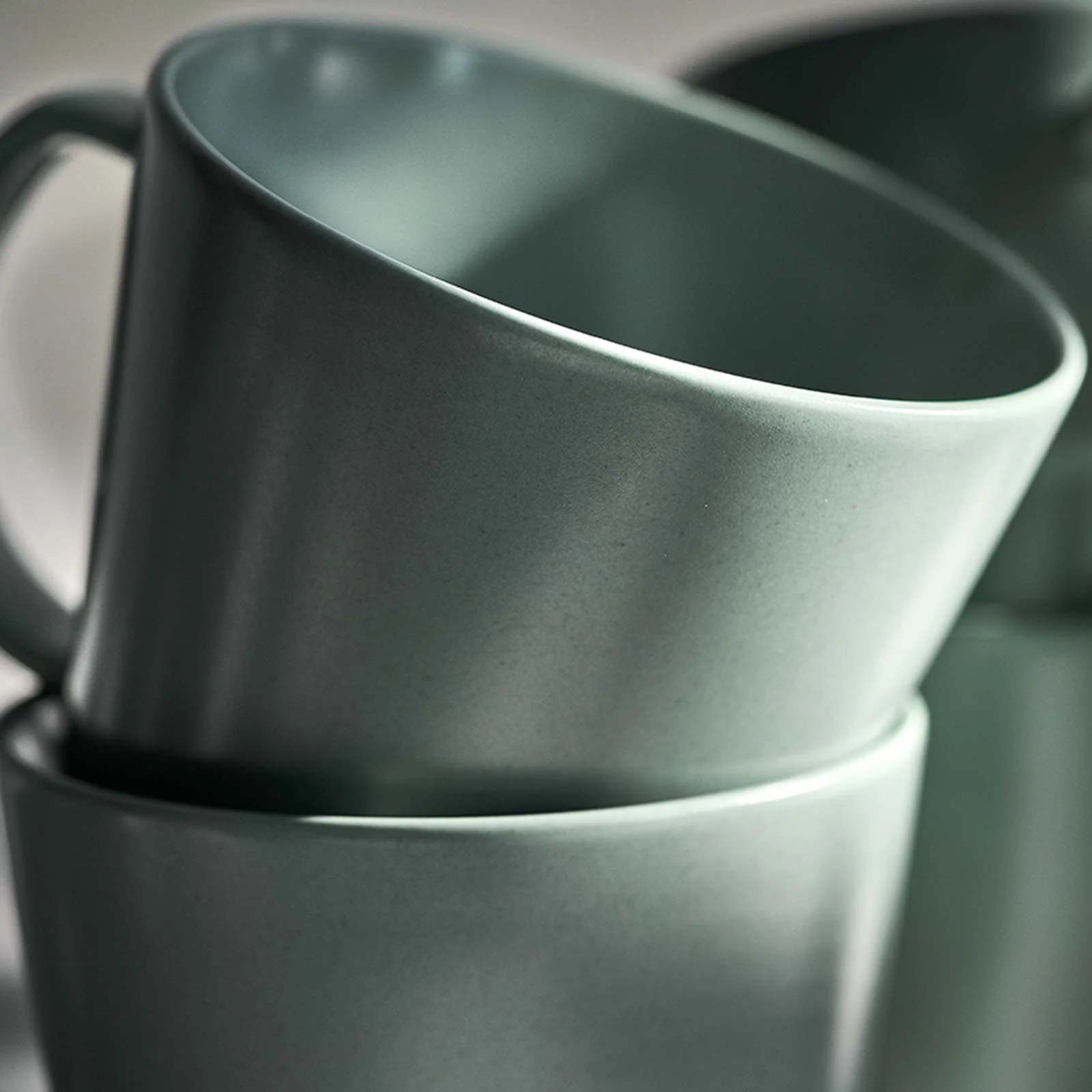 2er-Set Tassen Sweet Scandi aus New Bone Keramik matt - Weiß, Mint oder Anthrazit - Image 7